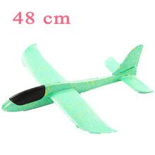 (48 cm Zielony) 48 cm Duży samolot z pianki EVA, zabawka do rzucania ręcznie, szybowiec, model DIY,