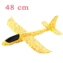 (48 cm żółty) 48 cm duży samolot z pianki EVA, zabawka do rzucania ręcznie, szybowiec, samolot, model