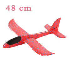 (48 cm czerwony) 48 cm duży samolot z pianki EVA, zabawka do rzucania ręcznie, szybowiec, model DIY,