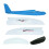 (A) 60 X 100 X 15,5 εκ. Αεροπλάνο που ρίχνει το χέρι Diy Epp Foam Flexible Durable 4