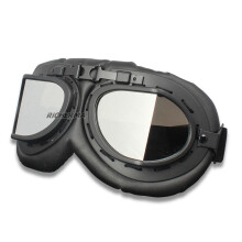 (Srebrne soczewki) Gogle motocyklowe w stylu steampunk, wiatroszczelne, pyłoszczelne, do kasku skutera