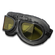(Żółte soczewki) Gogle motocyklowe steampunkowe, wiatroodporne, pyłoszczelne, do kasku skutera