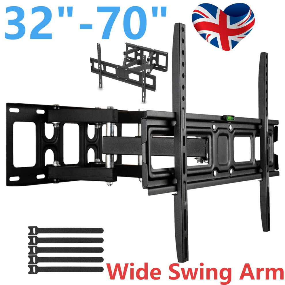 Large Base TV Wall Bracket Swivel & Tilt TV Wall Mount for 32"-70" TVs