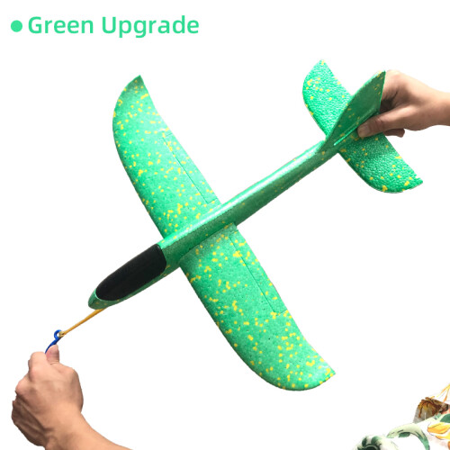 (50 cm πράσινο Αναβάθμιση-Κίνα) 50 cm Big Foam Plane Glider Hand Throw Airplane Light