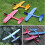 (50cm κόκκινο-Κίνα) 50cm Big Foam Plane Glider Hand Throw Airplane Light Αδράνεια EPP 3