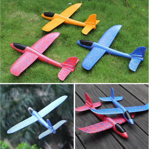(50cm κόκκινο-Κίνα) 50cm Big Foam Plane Glider Hand Throw Airplane Light Αδράνεια EPP 2
