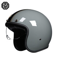 (M-7a)Modne kaski motocyklowe VOSS vintage, czarne matowe, gogle retro