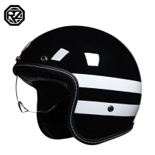 (M-8a)Modna marka VOSS vintage kaski motocyklowe gogle retro matowe czarne