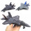 (Γαλάζιο) Μεγάλο κράμα Pull Back Μοντέλο F-35 Fighter Aircraft Μουσική LED 3