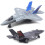(Γαλάζιο) Μεγάλο κράμα Pull Back Μοντέλο F-35 Fighter Aircraft Μουσική LED 2