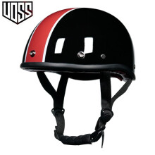 (xL-1)Kask motocyklowy retro VOSS vintage, półkask do skutera z wbudowanym