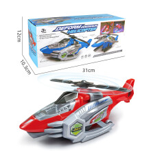 (Κόκκινο)Dinosaur Toys Sound Electric Auto-deformed Dino Led helicopter Dino Vehicle Magic Car