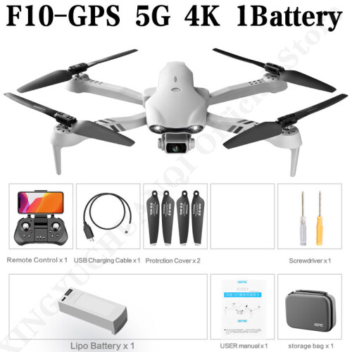 (Πολωνία-F10-GPS-4K-1B)4DRC Νέα 4K HD διπλή κάμερα GPS 5G WIFI Ευρυγώνια μετάδοση