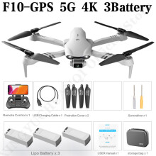 (Γαλλία-F10-GPS-4K-3B)4DRC Νέα 4K HD Διπλή κάμερα GPS 5G WIFI Ευρυγώνια μετάδοση