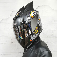 (xL-d7)Piękny, całoroczny, uniwersalny kask motocyklowy z wbudowaną małą soczewką
