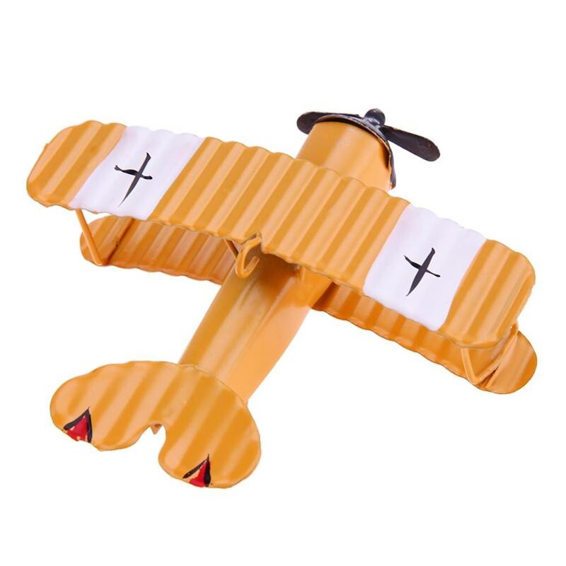 Modèle D’Avion Vintage En Fer – Décoration Rétro Bureau Ou Maison – 16,5x14 Cm – Idée Cadeau Collection