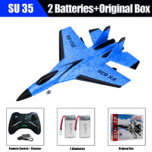 (SU35 Blue 2B) RC Foam Aircraft SU35 SU57 Plane 2.4G Radio Control Glider Remote Control Fighter Plane