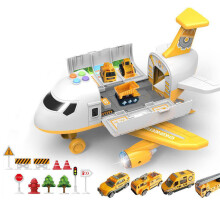 (Engineering 491)New Deformation Music Simulation Track Inertia Toy Aircraft Large Size Passenger Plane Kids Airliner Toy
