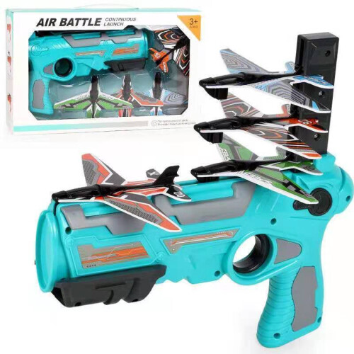 Toyland® – Pistolet Lanceur D'avions En Mousse – 1 Pistolet + 3 Planeurs – Jeux Extérieur Jardin