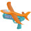 (Κόκκινο μπλε-Ηνωμένες Πολιτείες) Glow Foam Plane Glider Hand Throw Launcher 4
