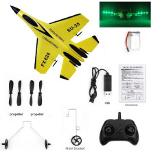 (SU35 Yellow 1 B)BBSONG SU 57 RC Plane Radio Remote Control Airplane with Light Fixed Wing Electric