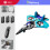 (Ηνωμένες Πολιτείες-V17 Blue With 3 B) V17 RC Remote Control Airplane Drone 2.4G Gravity 1