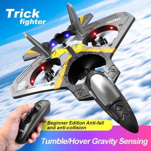 (Ηνωμένες Πολιτείες-V17 Blue With 3 B) V17 RC Remote Control Airplane Drone 2.4G Gravity 2