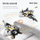(Ηνωμένες Πολιτείες-V17 Blue With 3 B) V17 RC Remote Control Airplane Drone 2.4G Gravity 5