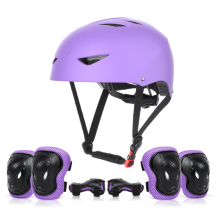 ValueTalks Kids Helmet and Pads Set Age 5-12 Years Kids Skateboard Helmet Knee Pads Elbow Pads Wrist Pads for Roller Scooter Cycling Skating