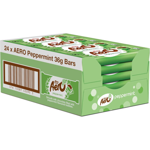 Aero Bubbly Peppermint Mint Chocolate Bars, 24 x 36g 2
