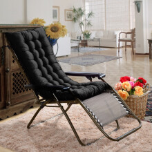 (Black) Outdoor Soft Lounger Cushion, 40*110cm