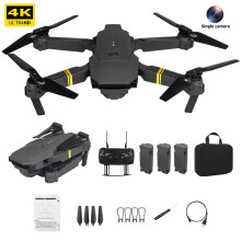 (China-Battery3 4kD) 4K Eachine E58 Drone WIFI FPV, laajakulmakameran pitotila taitettava käsivarsi