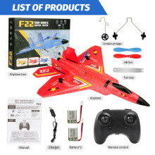 (F22 RED 2 batteri)RC Plane F22 raptor Helikopter Fjärrkontroll flygplan 2.4G Flygplan Fjärrkontroll