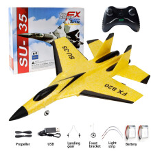 (Ηνωμένες Πολιτείες-Fx820 Yellow)FREMEGO F22 RC Plane SU-27 Remote Control Fighter 2.4G