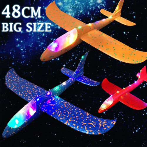 (B-16CM)48CM Big Foam Plane Παιδικά Παιχνίδια Flying Glider Παιχνίδια LED Φωτεινές 1
