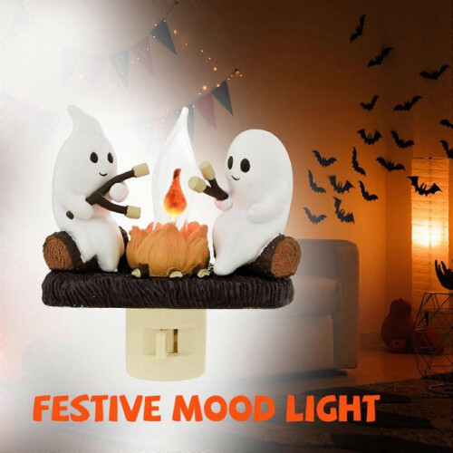 Ghost Campfire Flickering Nightlight Halloween Atmosphere Decoration Gift 1