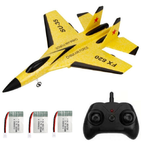(Κόκκινο 1 B) Νέο 2.4G SU-35 RC Plane RC Model Gliders with Remote Control Drone RTF UAV Kid 1