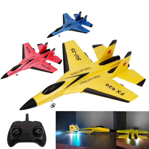 (Κόκκινο 1 B) Νέο 2.4G SU-35 RC Plane RC Model Gliders with Remote Control Drone RTF UAV Kid 2