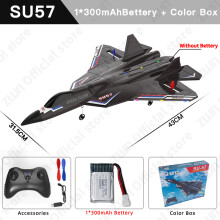 (Russian Federation-SU57 Black 1B Box) RC αεροπλάνο SU35 2.4G με φώτα LED Τηλεχειριστήριο