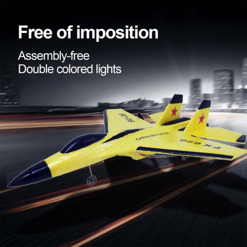 (Αυστραλία-κίτρινο) FX620 Two Channel SU35 Fighter 2.4G Remote Control Aircraft Electric 2