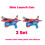(2 σετ Μπλε) Εκτοξευτής αεροπλάνου αφρού EPP Bubble Airplanes Glider Hand 1