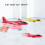 (2 σετ Μπλε) Εκτοξευτής αεροπλάνου αφρού EPP Bubble Airplanes Glider Hand 5
