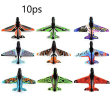 (10pcs-aircraft)Catapult Plane Sports Game Outdoor Garden Child Airplane Launcher Bubble Catapult Slingshoot