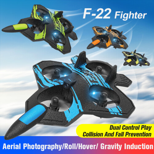 (Ή Χωρίς κάμερα) F22 Foam RC Plane with Camera 4K 360 Stunt Τηλεχειριστήριο 1