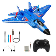 (N F22 Sininen)RC-lentokone SU-27 lentokoneen kauko-ohjainhelikopteri 2.4G lentokone EPP-vaahto RC pystytaso