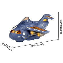 (Blue-China)Battery Powered Airplane With Sound And Light Airplane Plane Toy With Mini Tank Birthday Gift Improving Grasping