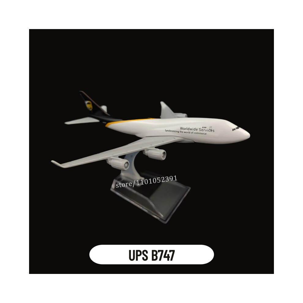 (87.UPS B747) Miniature d'aviation en métal à l'échelle 1:400, réplique d'avion américain B777, décoration