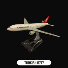 (140.TURKISH B777)Scale 1:400 Metal Airplane Replica 15cm KLM Dutch France UK Europe Airline Aircraft Diecast Model Aviation