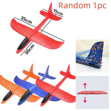 (Random 1pc)Foam Plane Glider Hand Throw Airplane Light Inertial EPP Bubble Planes Outdoor Launch Kids Toys for Children