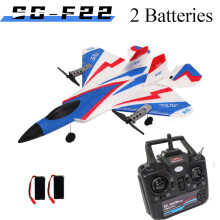 (F22 2 μπαταρίες)Νέο 3D/6D Stunt Airplane F22 RC Plane Foam Toys 2.4G Fixed Wing Aircraft Indoor